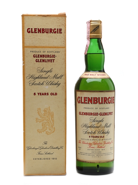 Glenburgie Glenlivet 5 Year Old Bottled 1970s - Soffiantino 75cl / 40%