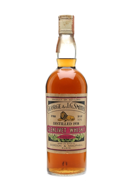 Glenlivet 1938 Bottled 1970s - Gordon & MacPhail 75.7cl / 40%