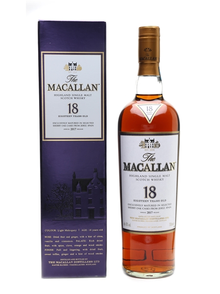 Macallan 18 Year Old 2017 Release 70cl / 43%