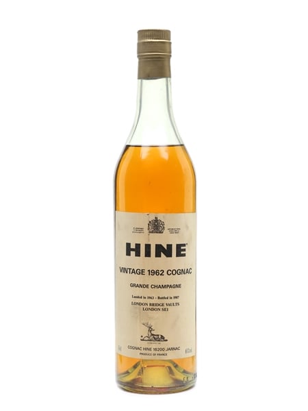 Hine Vintage 1962 Cognac Bottled 1987 70cl / 40%