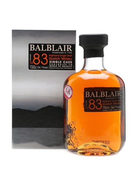 Balblair 1983 Cask #1252 Bottled 2013 70cl / 54.1%