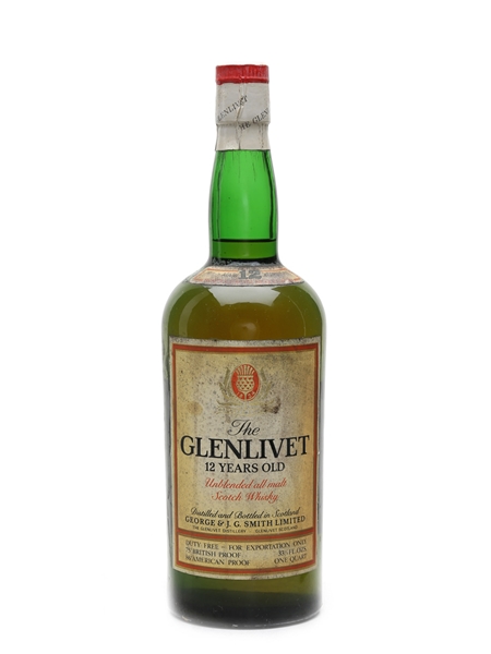 Glenlivet 12 Year Old Bottled 1960s 94.6cl / 43%