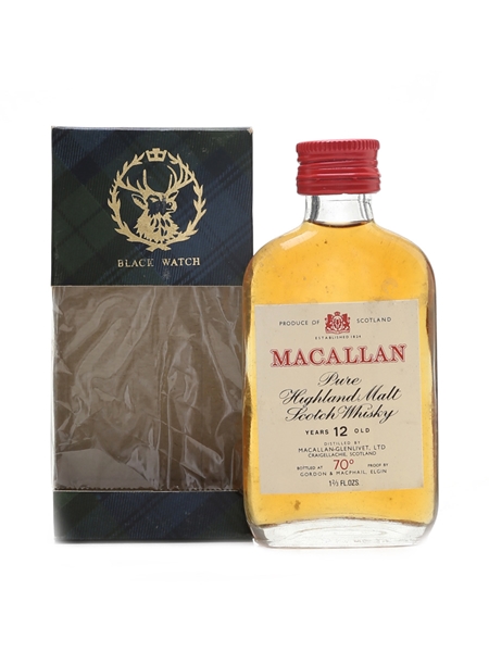 Macallan 12 Year Old 70 Proof Bottled 1970s - Gordon & MacPhail 4cl / 40%