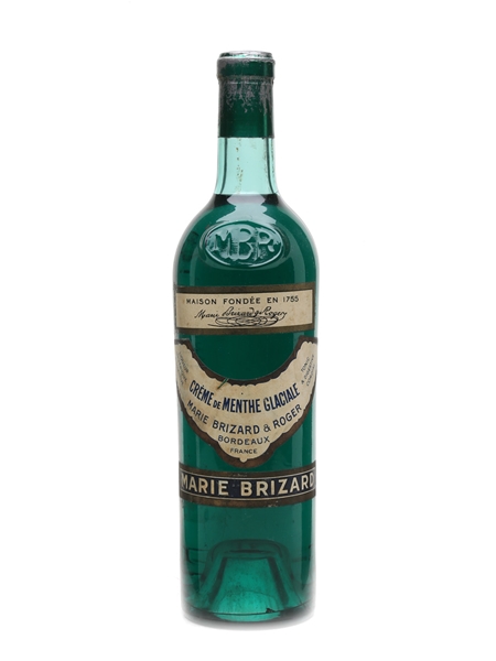 Marie Brizard & Roger Creme De Menthe Glaciale Bottled 1930s-1940s 75cl