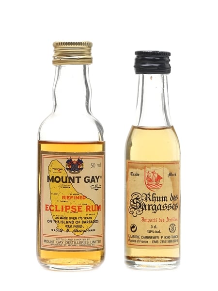 Mount Gay & Sargasses Rum  2 x 3cl-5cl