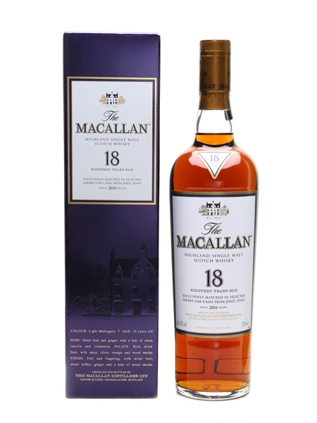 Macallan 18 Year Old Annual 2016 Release 70cl / 43%