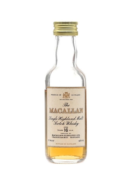 Macallan 16 Year Old Bottled 1980s 5cl / 43%