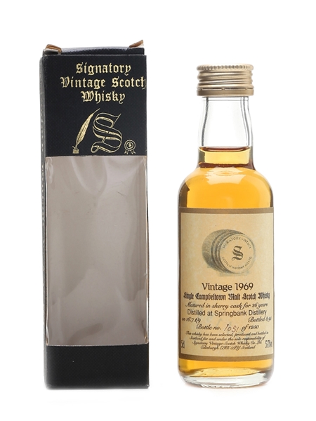 Springbank 1969 26 Year Old Bottled 1995 - Signatory Vintage 5cl / 51.7%