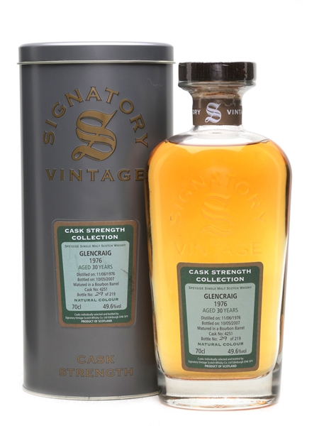 Glencraig 1976 30 Year Old Bottled 2007 - Signatory Vintage 70cl / 49.6%