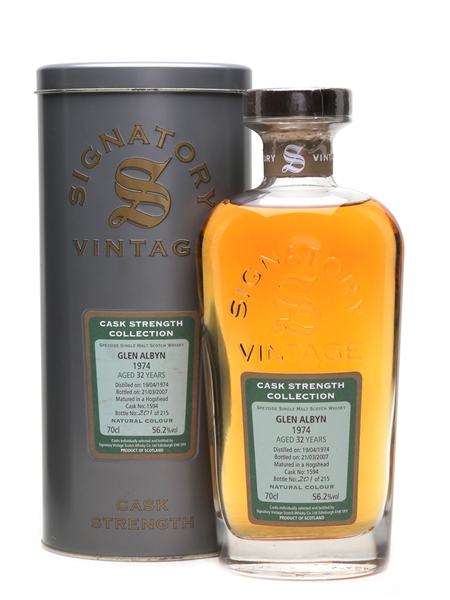 Glen Albyn 1974 32 Year Old Bottled 2007 - Signatory Vintage 70cl / 56.2%