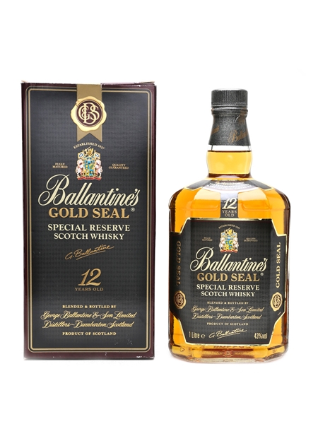 Ballantine's Gold Seal 12 Year Old Duty Free 100cl / 43%