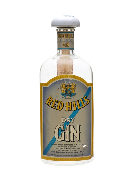 Red Hills Dry London Gin Bottled 1950s 75cl / 45%