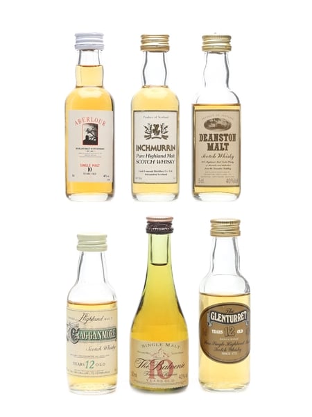 Assorted Single Malt Whisky 6 x Miniature 