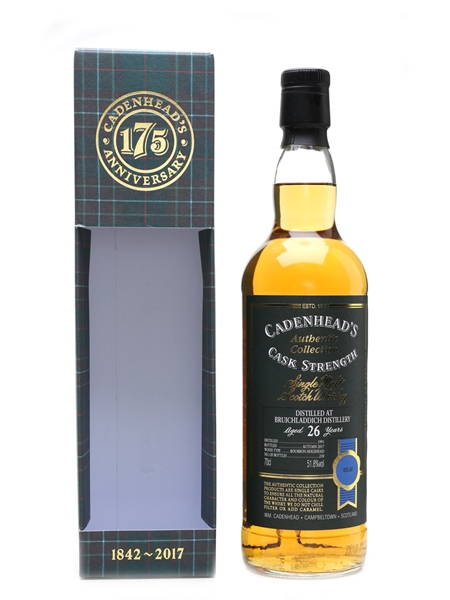 Bruichladdich 1991 26 Year Old Bottled 2017 - Cadenhead's 70cl / 51.8%