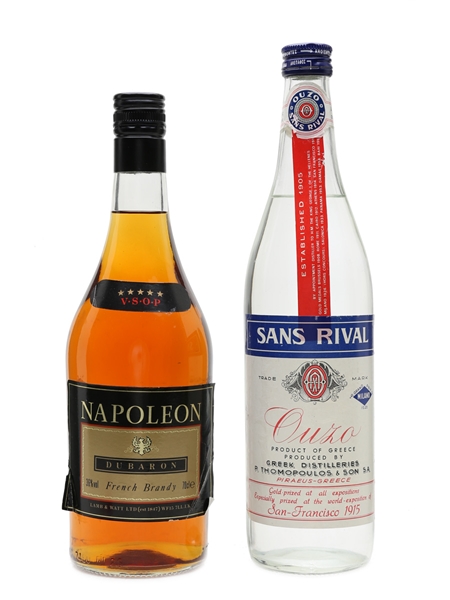 Dubaron VSOP Brandy & Sans Rival Ouzo  2 x 70cl