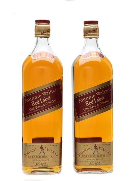 Johnnie Walker Red Label Bottled 1990s 2 x 100cl / 43%