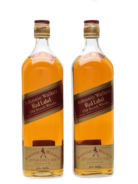 Johnnie Walker Red Label Bottled 1990s 2 x 100cl / 43%