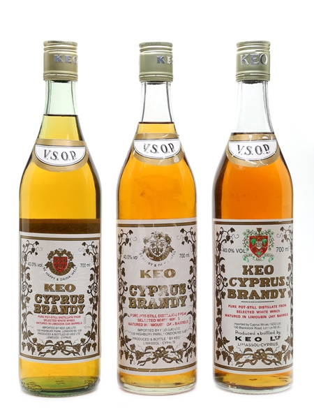 Keo VSOP Cyprus Brandy  3 x 70cl / 40%