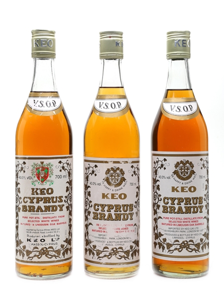 Keo VSOP Cyprus Brandy  3 x 70cl / 40%