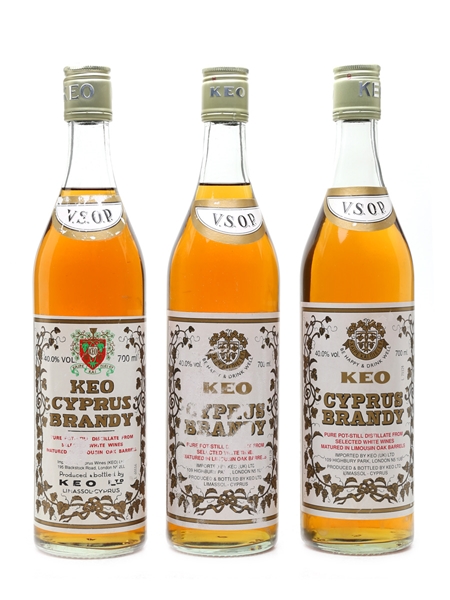 Keo VSOP Cyprus Brandy  3 x 70cl / 40%