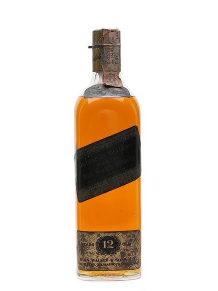 Johnnie Walker Black Label 12 Year Old Bottled 1970s - Wax & Vitale 75cl / 40%