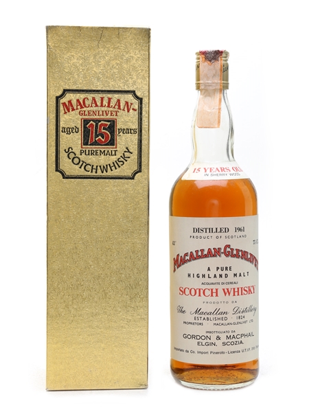Macallan Glenlivet 1961 Gordon & MacPhail 15 Year Old - Pinerolo 75cl / 43%