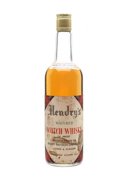 Hendry's Matured Scotch Whisky Bottled 1970s 75cl / 43%