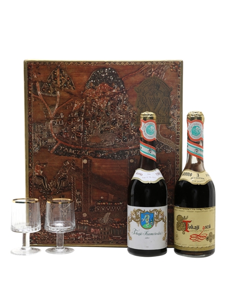 Tokaji 1966 3 Puttonyos & Szamorodni Glasses Set 2 x 25cl