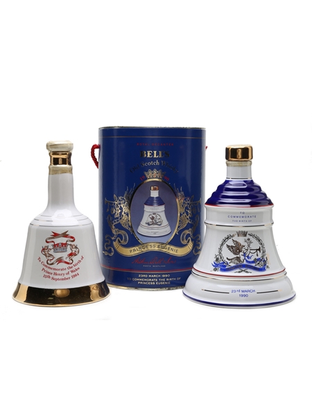 Bell's Ceramic Decanters Prince Henry & Princess Eugenie 50cl & 75cl