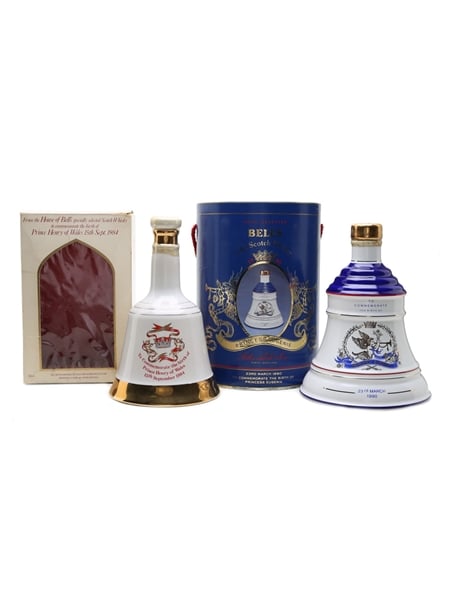 Bell's Ceramic Decanters Prince Henry & Princess Eugenie 50cl & 75cl