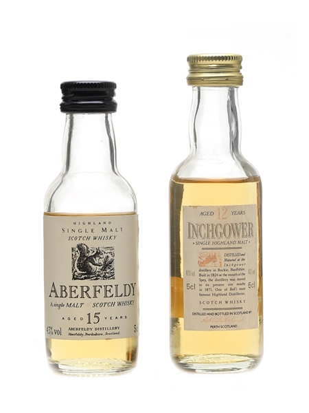 Aberfeldy 15 YO & Inchgower 12 YO  2 x 5cl