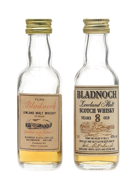 Bladnoch Bottled 1970s & 1980s 2 x 5cl / 40%