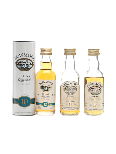Bowmore 10, 12 & 17 Year Old  3 x 5cl