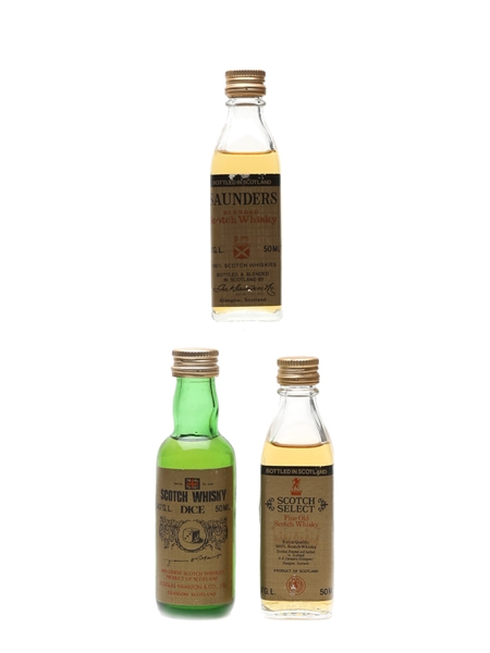 Dice, Saunders & Scotch Select  3 x 5cl / 40%