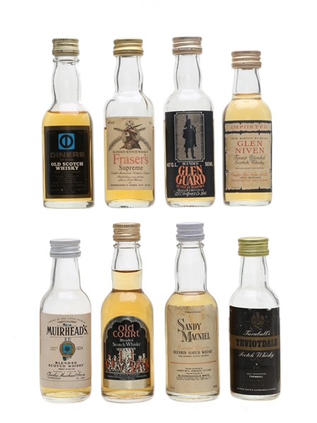 Assorted Blended Scotch Whisky Diners, Fraser's, Glen Guard, Muirhead's, Sandy Macniel 8 x 5cl