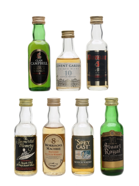 Assorted Blended Scotch Whisky 5, 8, 10 & 12 Year Old 7 x 4.7cl-5cl