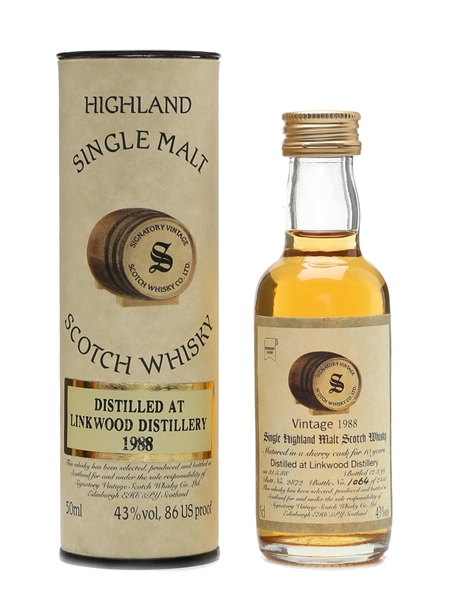 Linkwood 1988 10 Year Old Bottled 1999 - Signatory Vintage 5cl / 43%