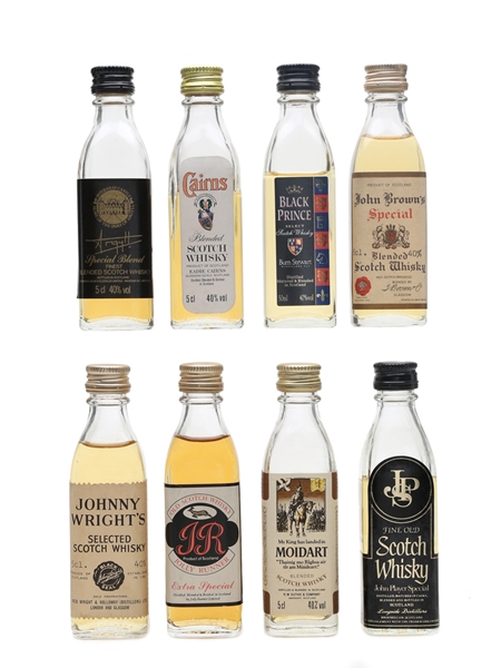 Assorted Blended Scotch Whisky Argyll, Black Prince, Cairns, Johnny Wright's & Moidart 8 x 5cl / 40%