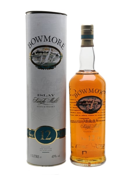 Bowmore 12 Year Old Bottled 1990s Screen Printed Label 100cl / 43%