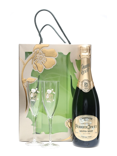 Perrier Jouët & 2 Glasses Set Champagne 75cl