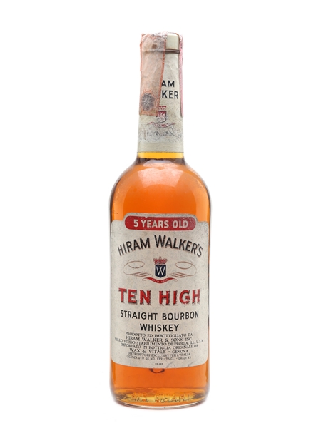 Hiram Walker Ten High 5 Year Old Bottled 1970s - Wax & Vitale 75cl / 43%