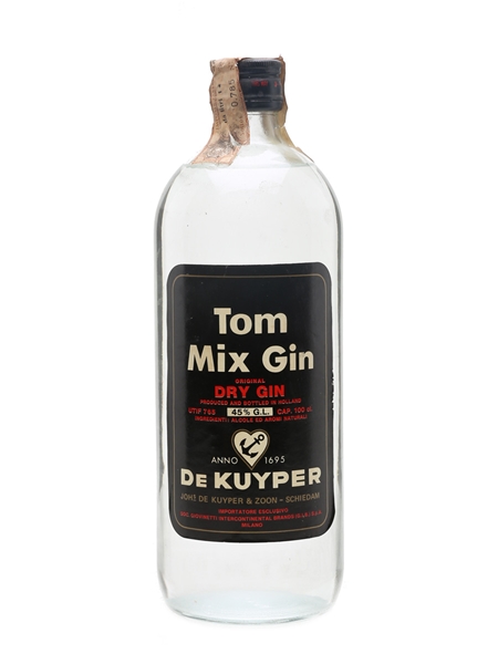 De Kuyper Tom Mix Gin Bottled 1970s 100cl / 45%