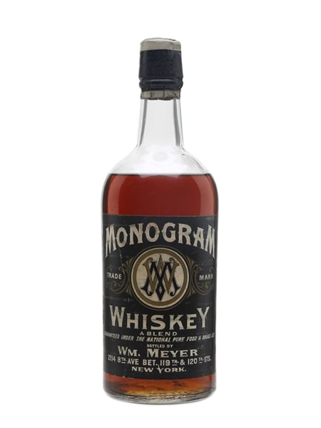 Wm Meyer Monogram Bottled 1910s 75cl