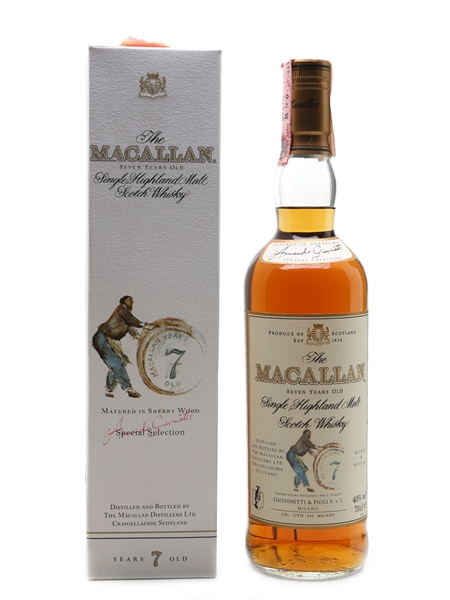 Macallan 7 Year Old Bottled 1990s - Giovinetti 70cl / 40%