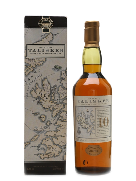 Talisker 10 Year Old Bottled 1990s - Map Label 70cl / 45.8%