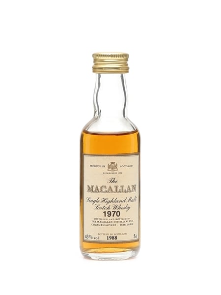 Macallan 1970 Bottled 1988 Miniature