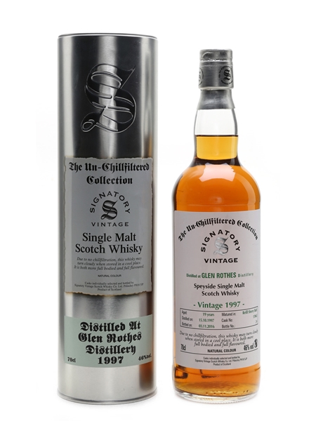 Glen Rothes 1997 19 Year Old Bottled 2016 - Signatory Vintage 70cl / 46%