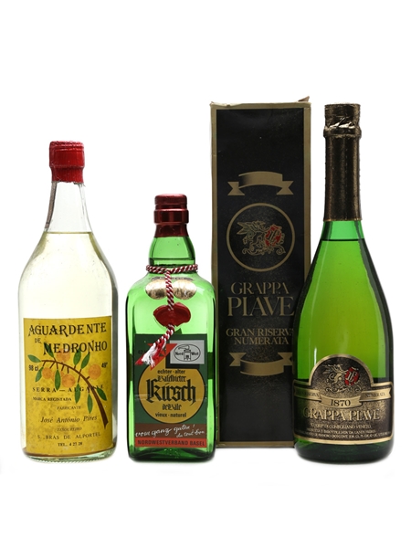 Assorted Spirits Aguardente, Grappa & Kirsch 3 x 70cl-98cl