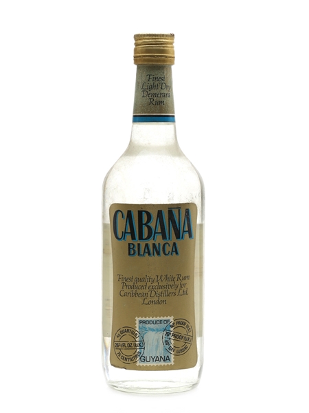 Cabana Blanca Demerara Rum Bottled 1970s - Caribbean Distillers Ltd 75.7cl / 40%