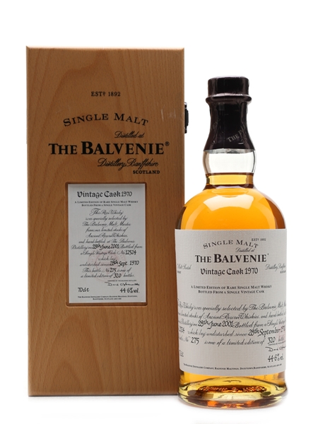 Balvenie 1970 Vintage Cask Bottled 2001 70cl / 44.6%